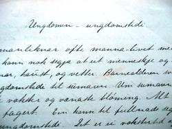 Solglytt 1909 : UNGDOMEN - UNGDOMSTIDI