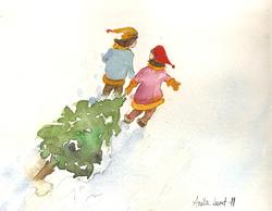 21) Luggeføre - Å skjefte juletre