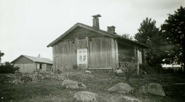 Røykovnstue, Ryen, Grue Finnskog, Grue, Hedmark. Fotografert 1935.