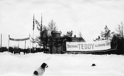 Reklame for Tiedemanns Teddy på fylkesutstillingen i Tønsber
