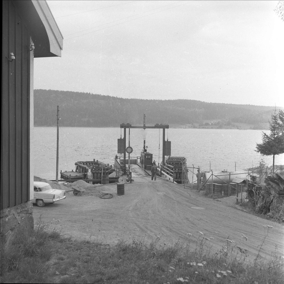 Stommen tollstasjon, Östervallskog, Årjäng, Sverige, oktober 1958. 