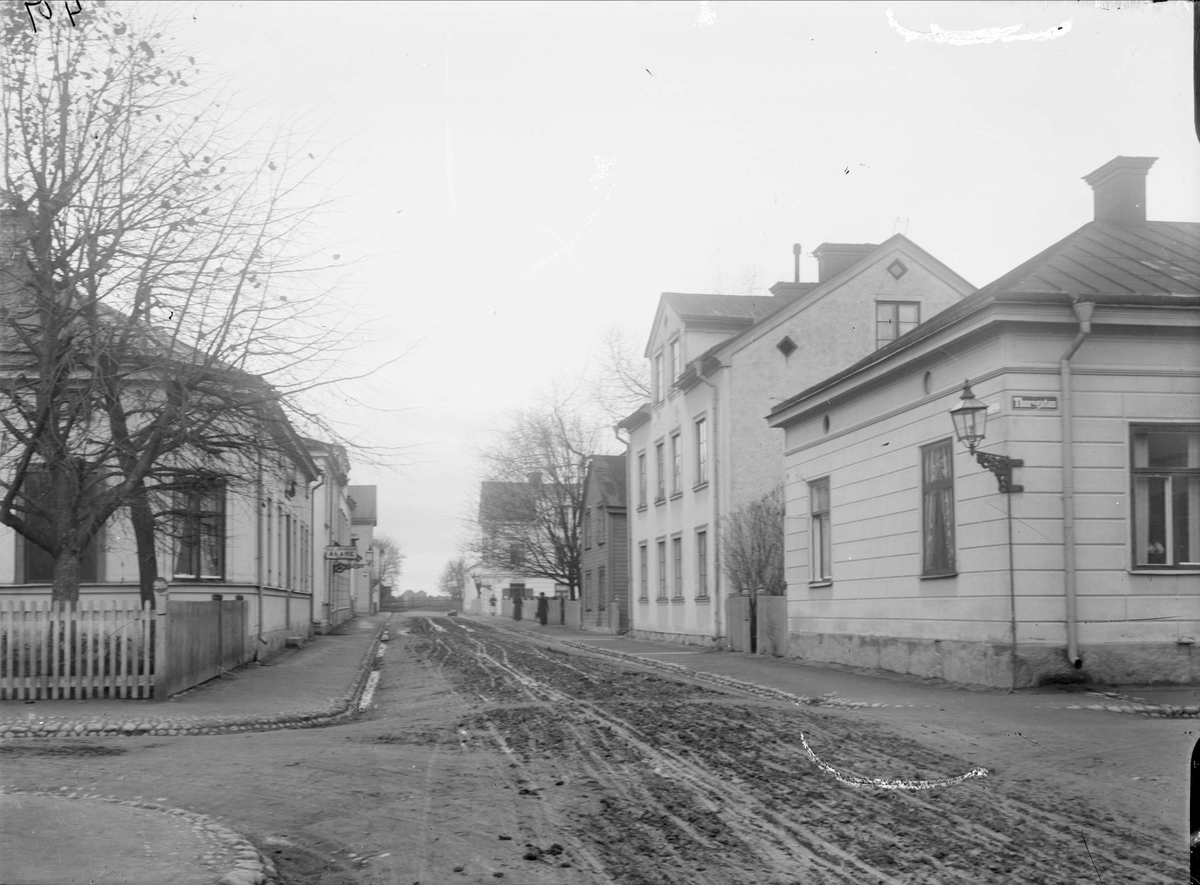 Götgatan från Torsgatan, Luthagen, Uppsala 1908