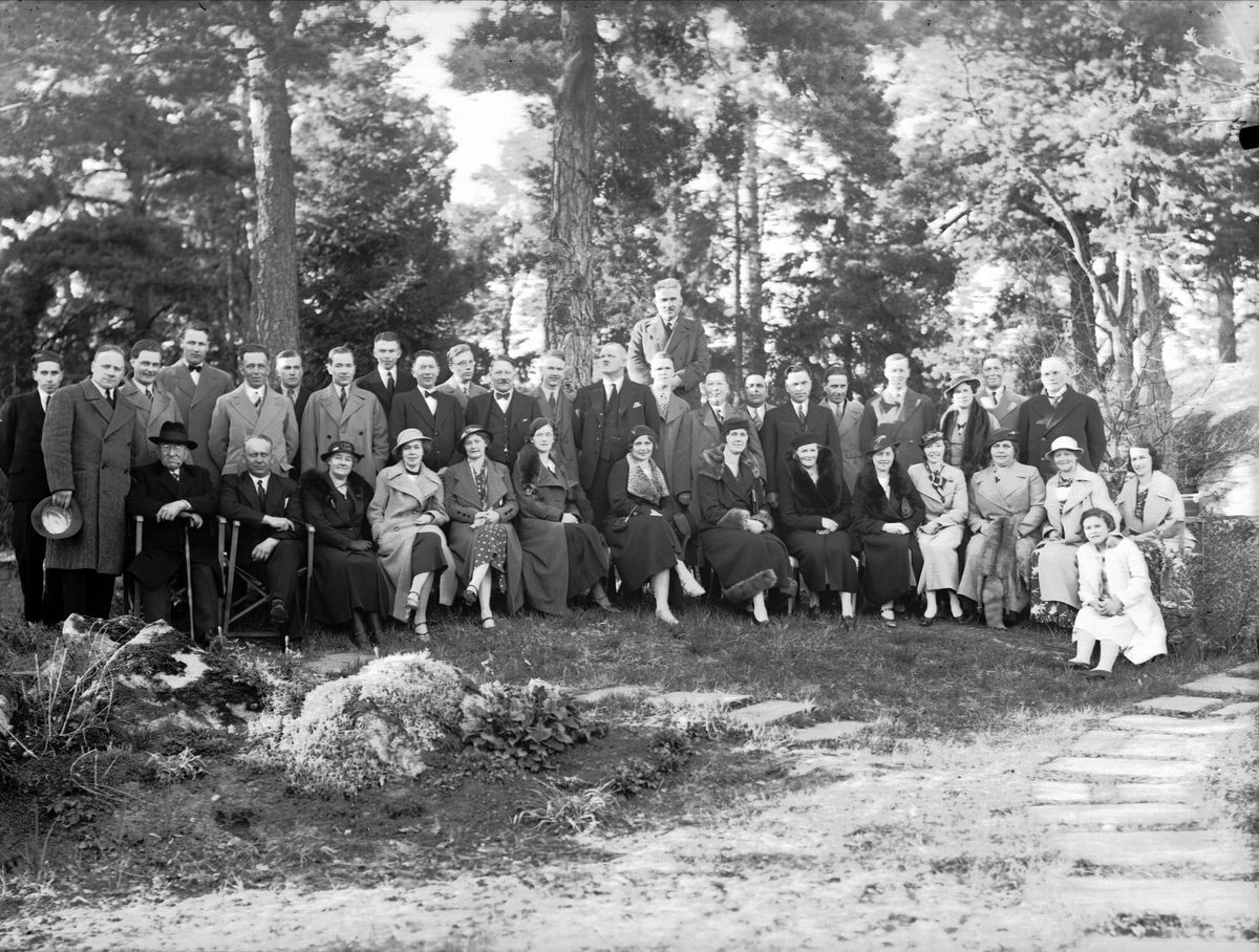 Grupp med byggmästaren Anders Diös, Uppsala 1935