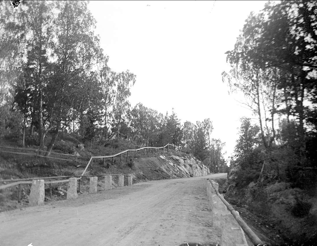Väg vid Kulan, Värmdö socken, Uppland i juni 1924