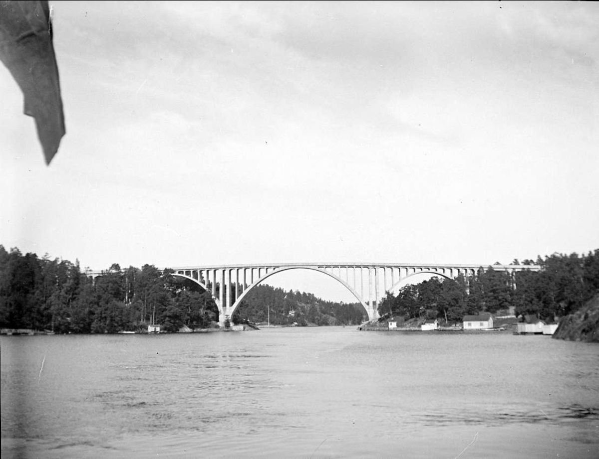 Skurusundsbron i Boo socken, Uppland september 1923