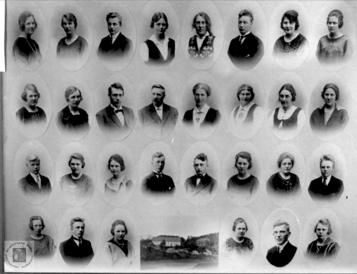 Elever ved Marnar Folkehøgskole 1923-1924