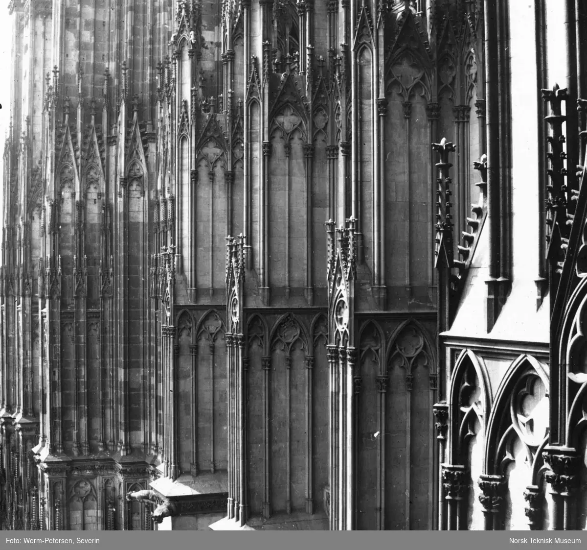 Detaljer av domkirken i Köln.