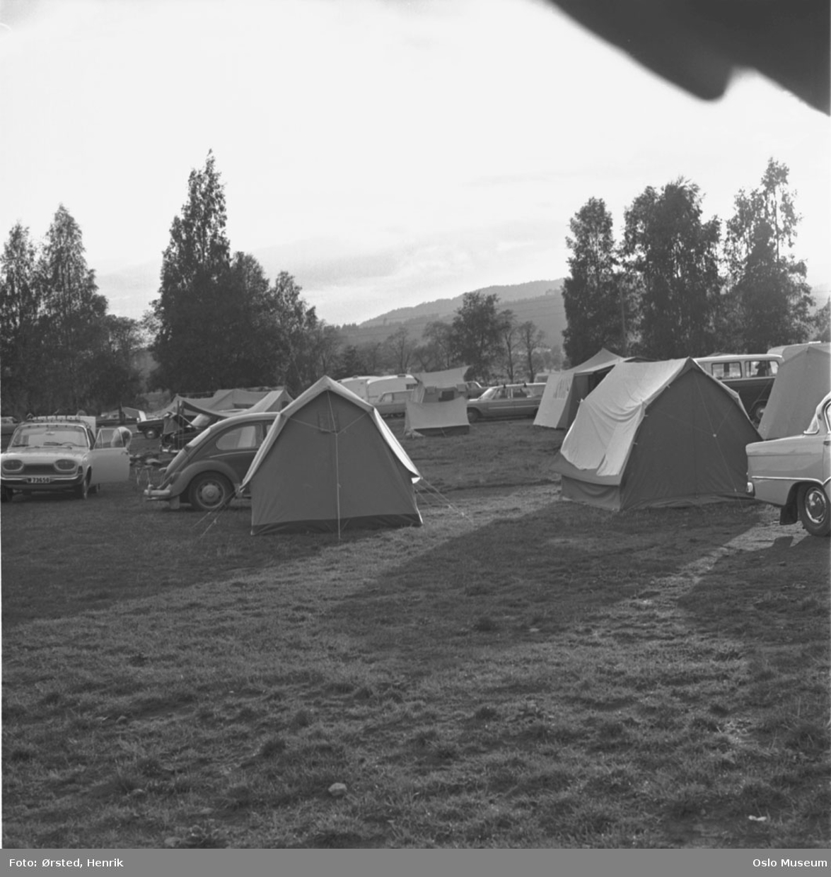 Bogstad campingplass, telt, biler