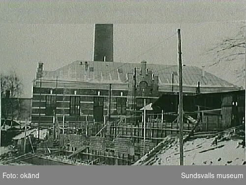 6 kV- och 20 kV-ställverket vid M1, elektricitets-verket, under byggnad 1932.