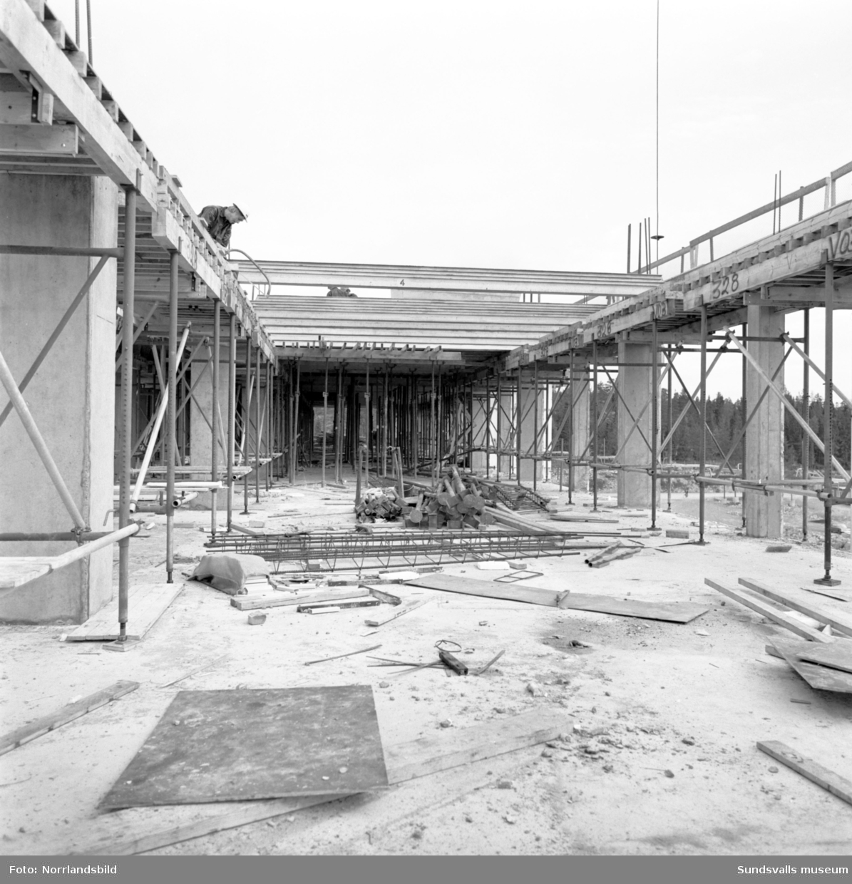 Bygget av det nya sjukhuset i Sundsvall pågår för fullt.