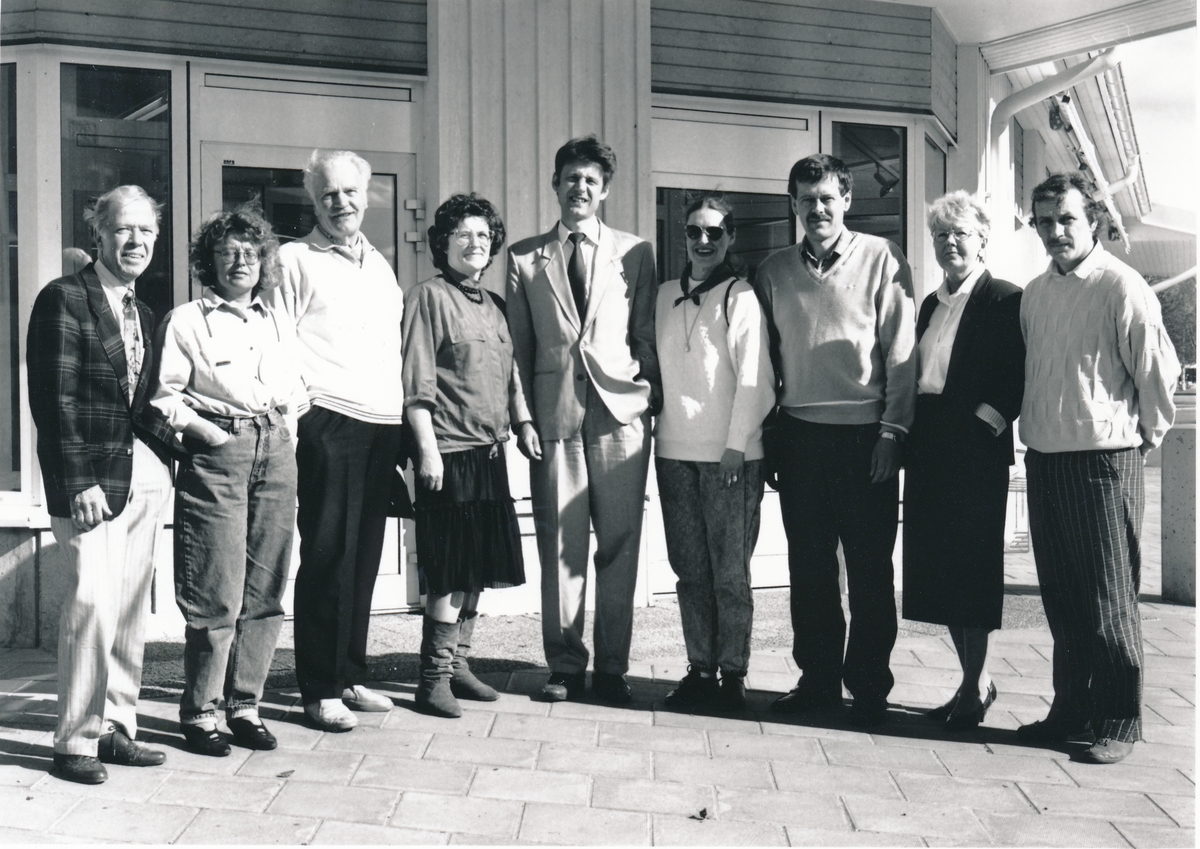Postens kundråd i Kalix kommun, maj 1990. I mitten står Postmästare Bo Johansson.