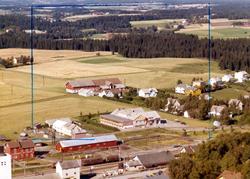Flyfoto av Østfold Egcsentral i Rakkestad.