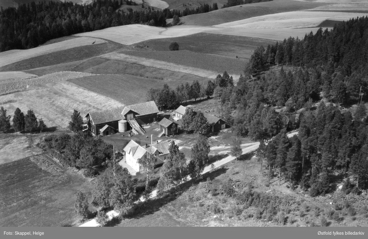 Narvestad gård  i Skiptvet, flyfoto 17. august 1949.