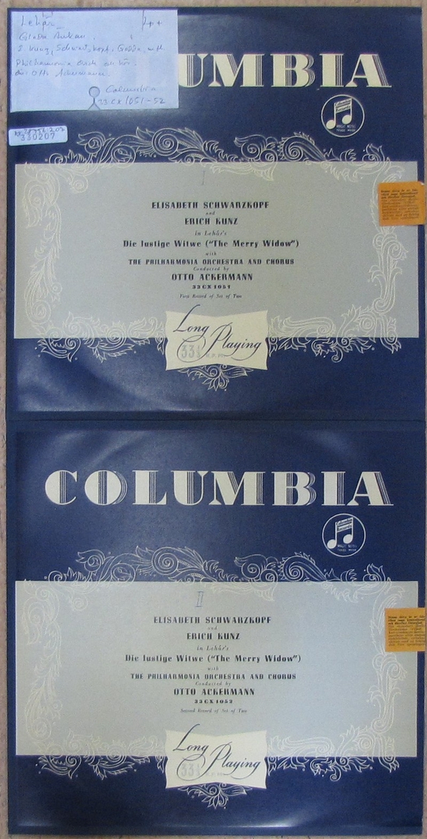 2 st LP-skivor av märket Columbia Records