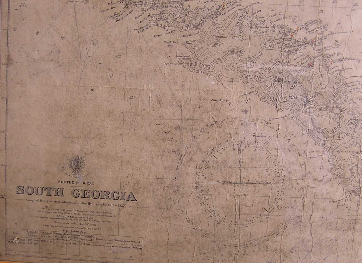 Kart over Sør-Georgia