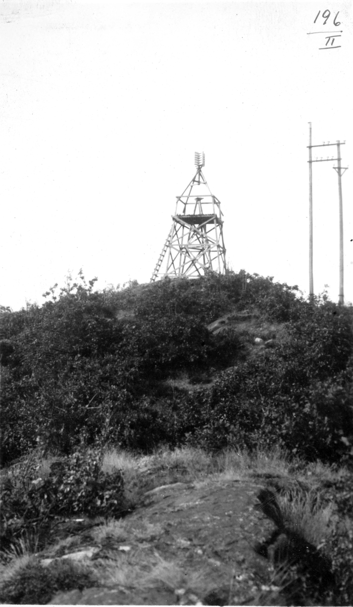 GEODESI. Triangulering: tårnet på Flekkerøy.