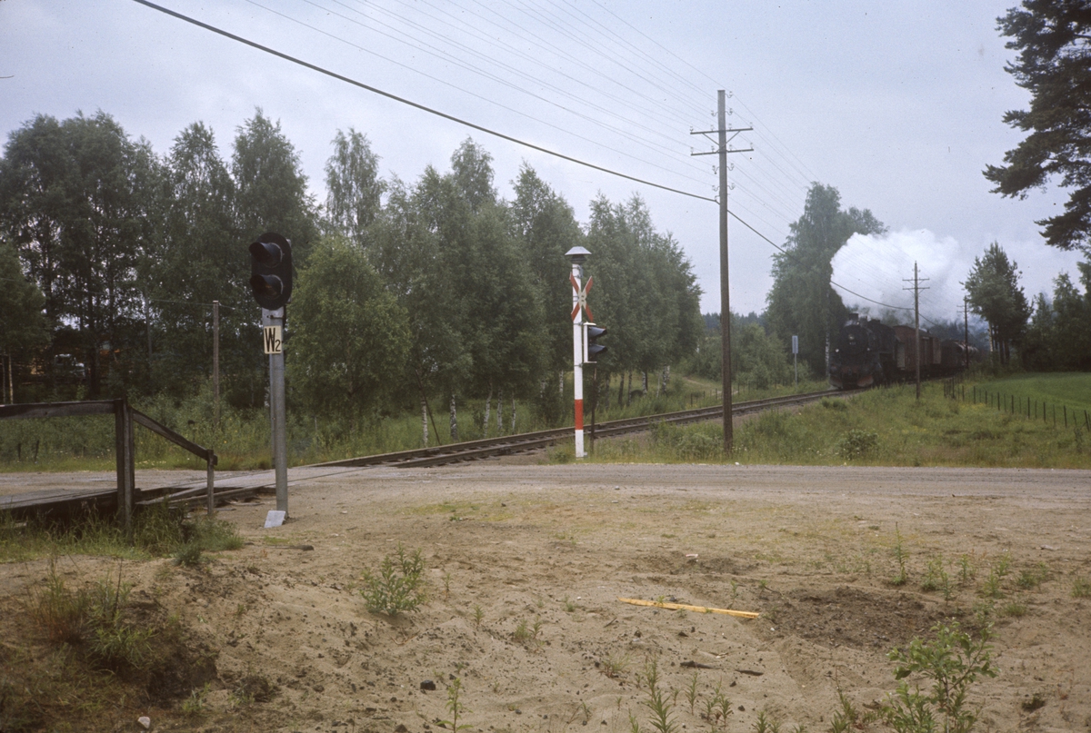 Damplokomotiv type 26c nr. 433 med godstog fra Kongsvinger til Elverum