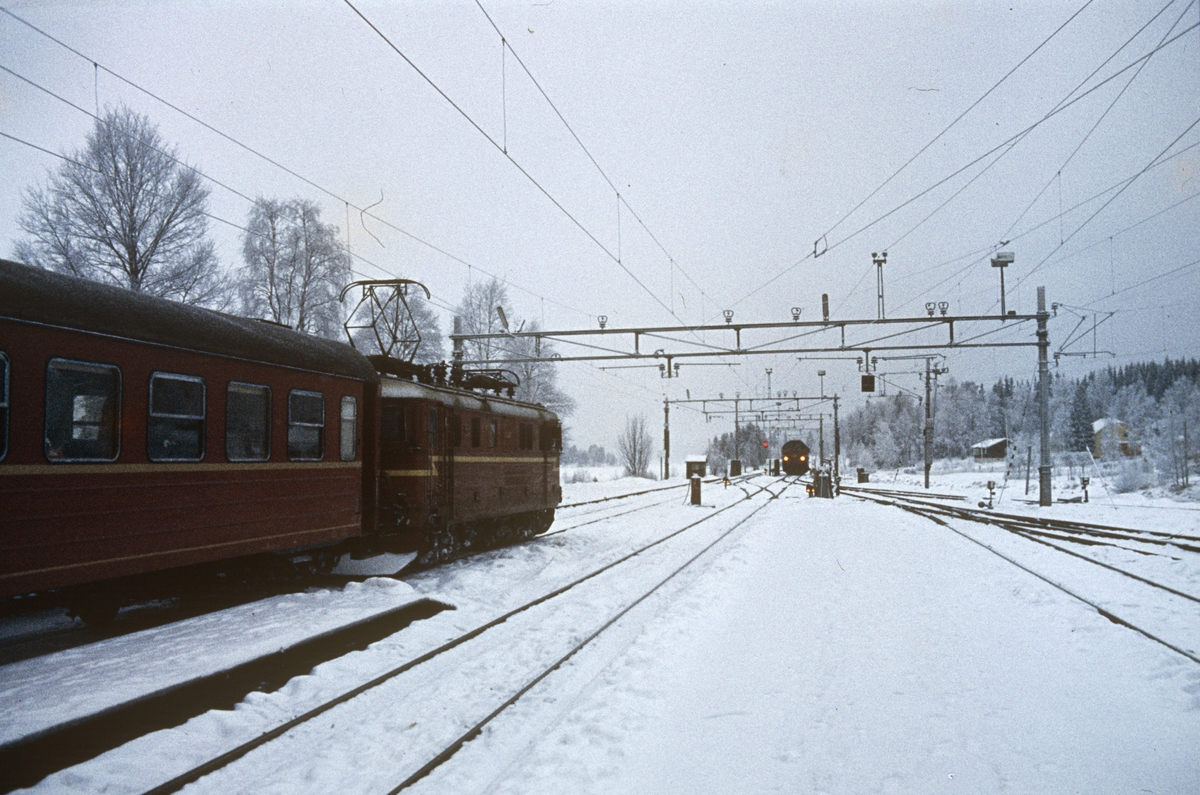 Tog fra Gjøvik og Fagernes til Oslo på Eina stasjon.