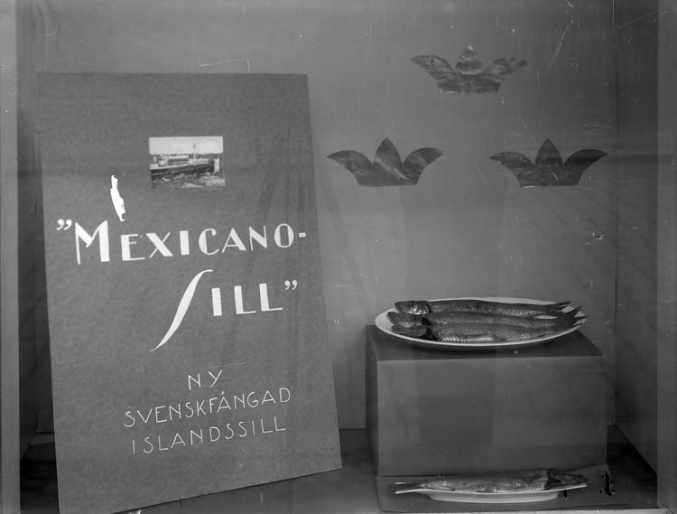 Reklam för svenskfångad islandssill, Uddevallautställningen 1928