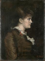 Portrett av Anna Dahl (gift Munch) [oljemaleri]
