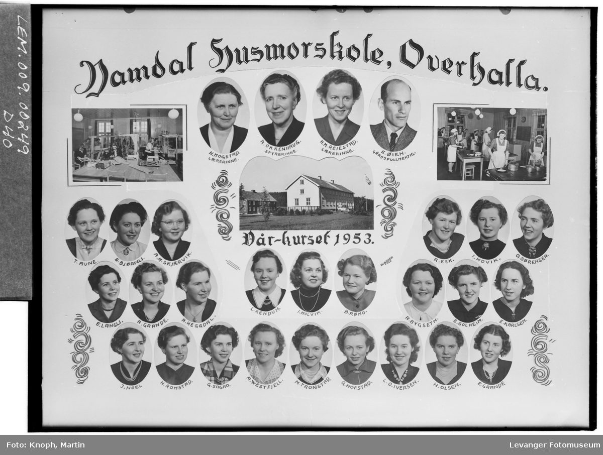 Namdal Husmorskole i Overhalla, 1953
