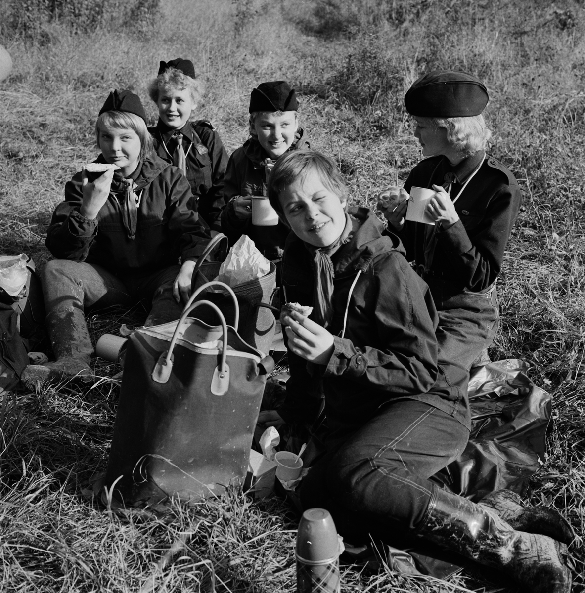 Scouter - tävling, Rasbo, Rasbo socken, Uppland 1957
