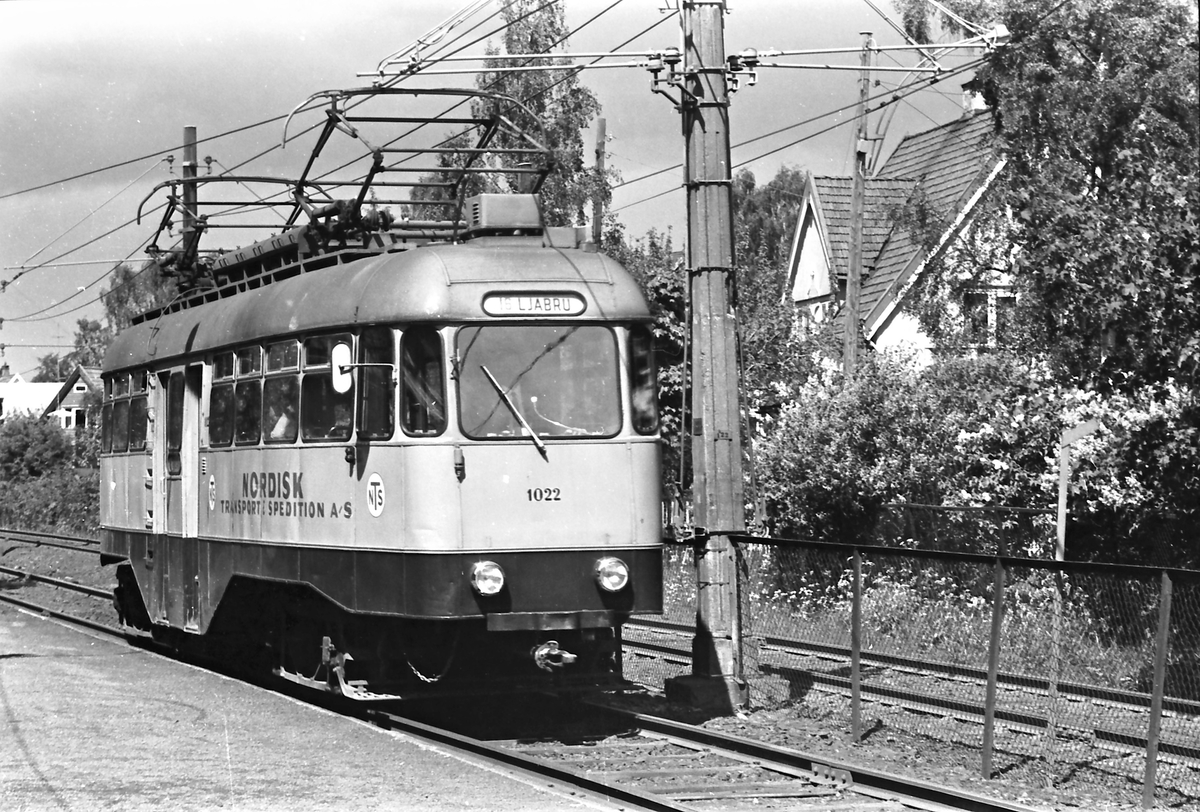 Ekebergbanen, Oslo Sporveier. Vogn 1022.
