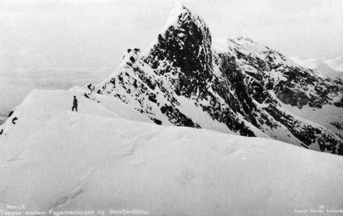Toppen mellom Fagernestoppen, (Tredjetoppen) og Beisfjordtøtta. Toppen er på 1264 m.o.h. og heter Moskocohkka.
