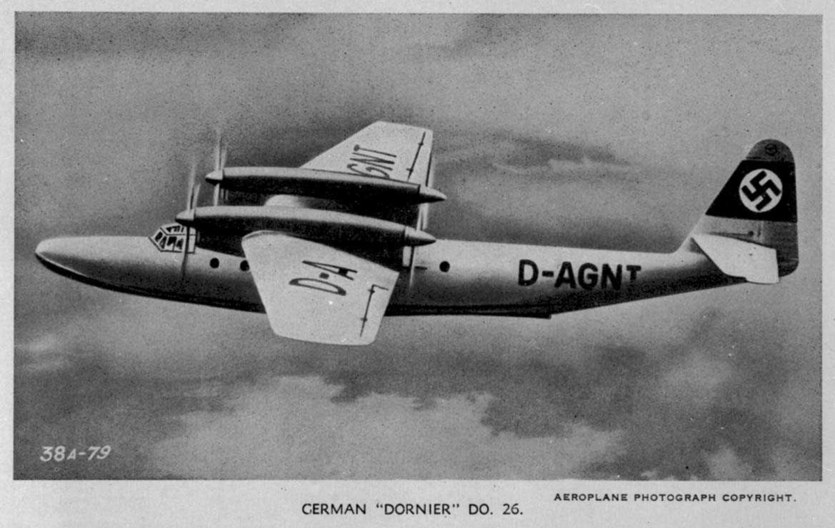 Ett fly i lufta. Dornier Do. 26 D-AGNT