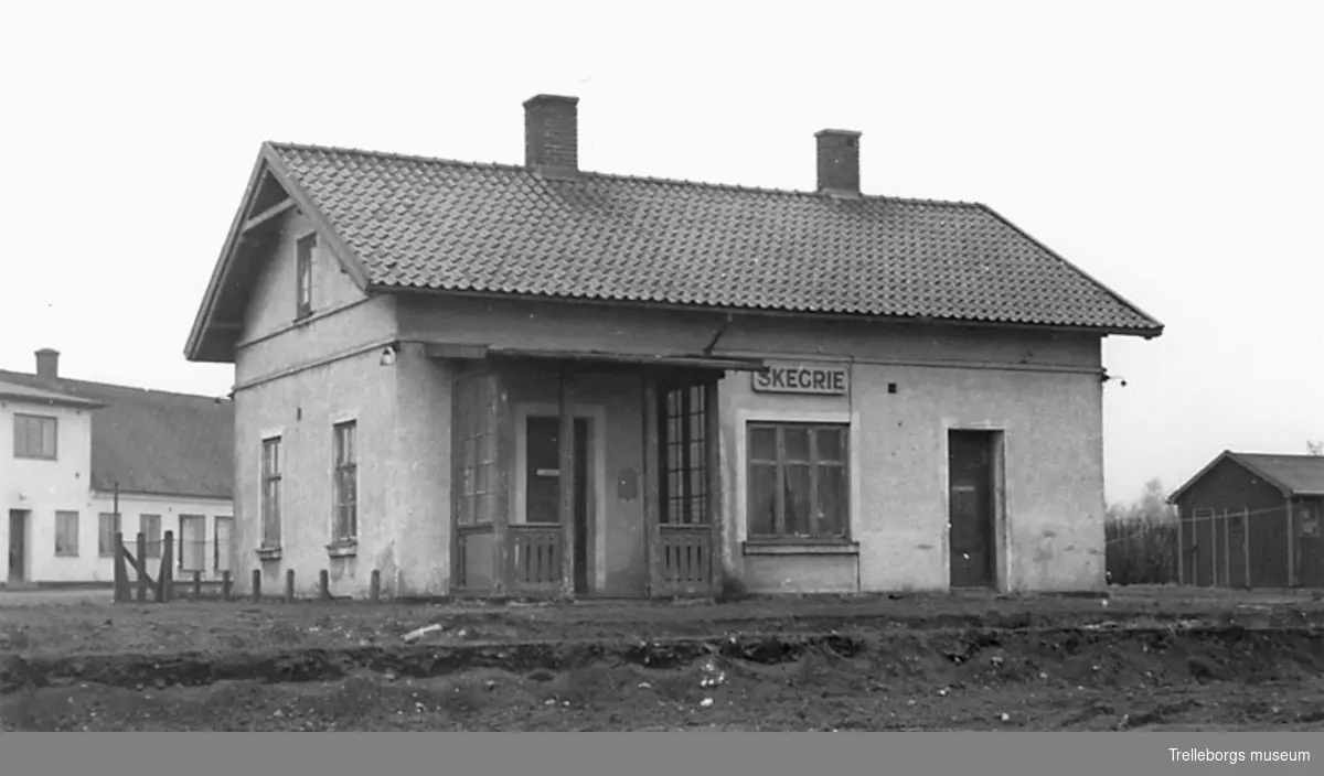 Station Skegrie. Malmö-Trelleborgs järnväg MTJ.