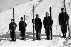 Skiløpere på Breland