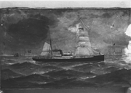Ångfartyget ALBERT av Stockholm.
Oljemålning, sign. W. v. Schmitting 1886