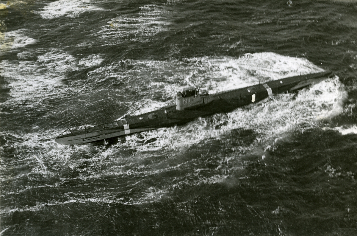 U-båten Najad i april 1943.
Najad deltar i spaningarna efter den saknade u-båten Ulven.
