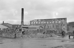 Bygningsruiner etter bombing 1940