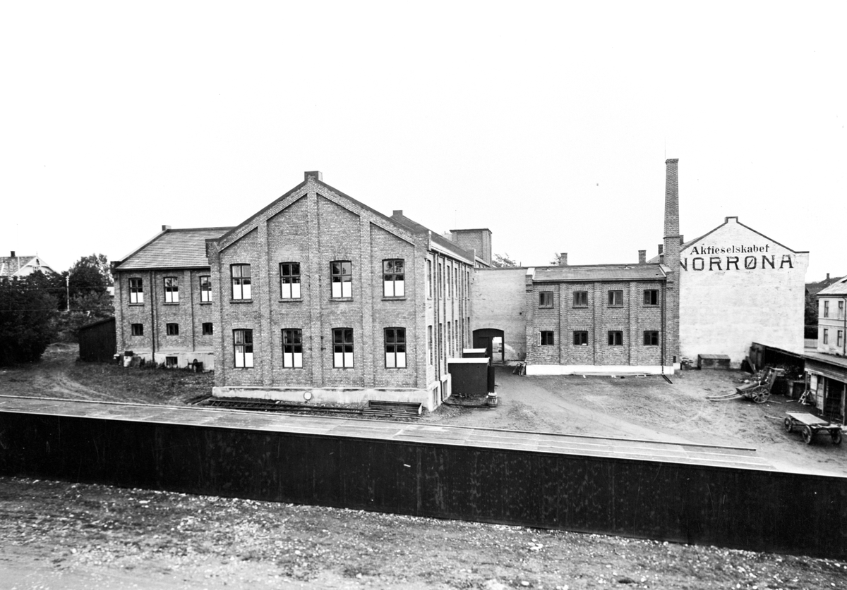 Norrøna skofabrikk, eksteriør, Østregate Hamar. fabrikken flyttet hit 1908.