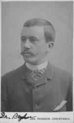 Portrett av en herre med bart, i følge påskrift på bildet 'D