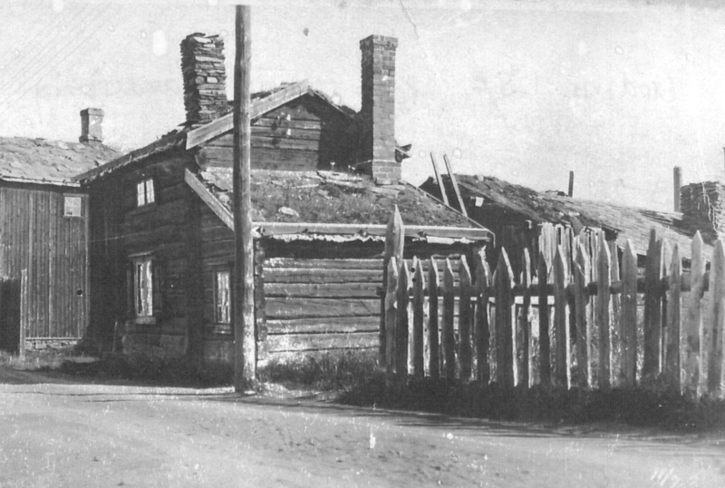 Persstuggu på sin opprinnelige plassering på Nedre Flanderborg i 1907.