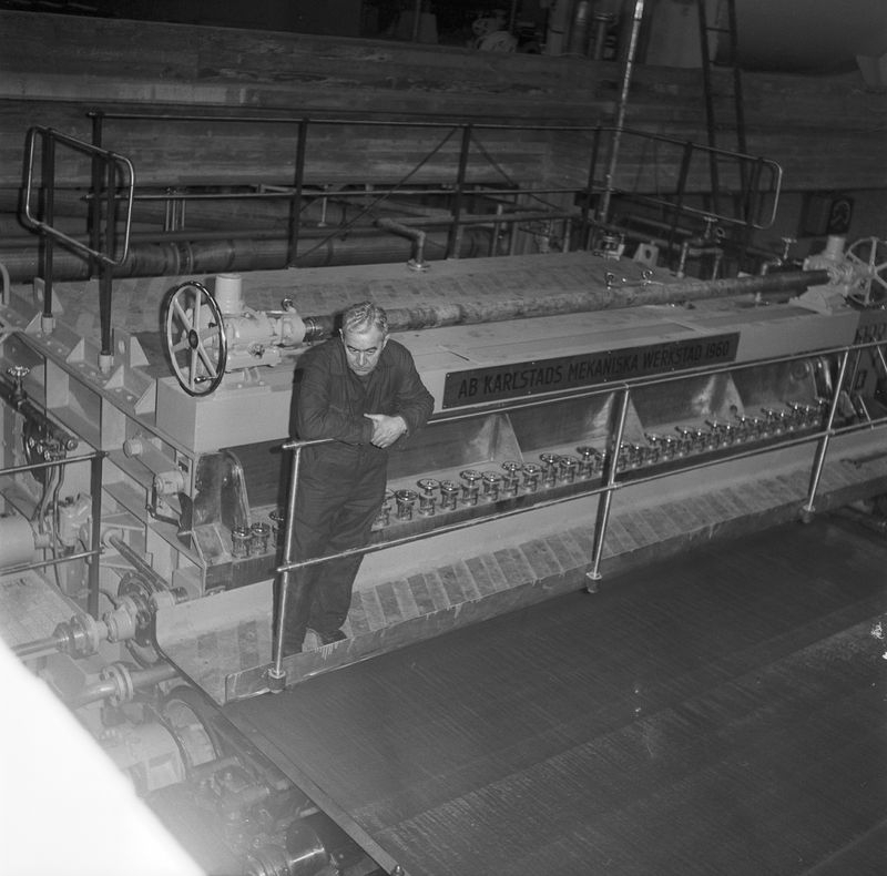 Wargöns AB. Byggnation av PM 5 1959-60. Foto och påförd text av dåvarande ritkontorschefen Ragnar Söderberg.

PM 5