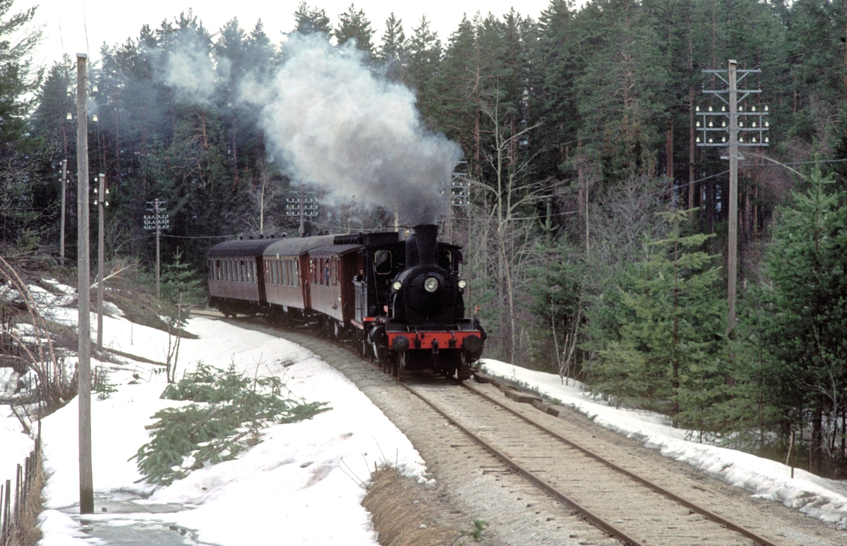 Veterantog på Krøderbanen med damplokomotiv 21b 252.