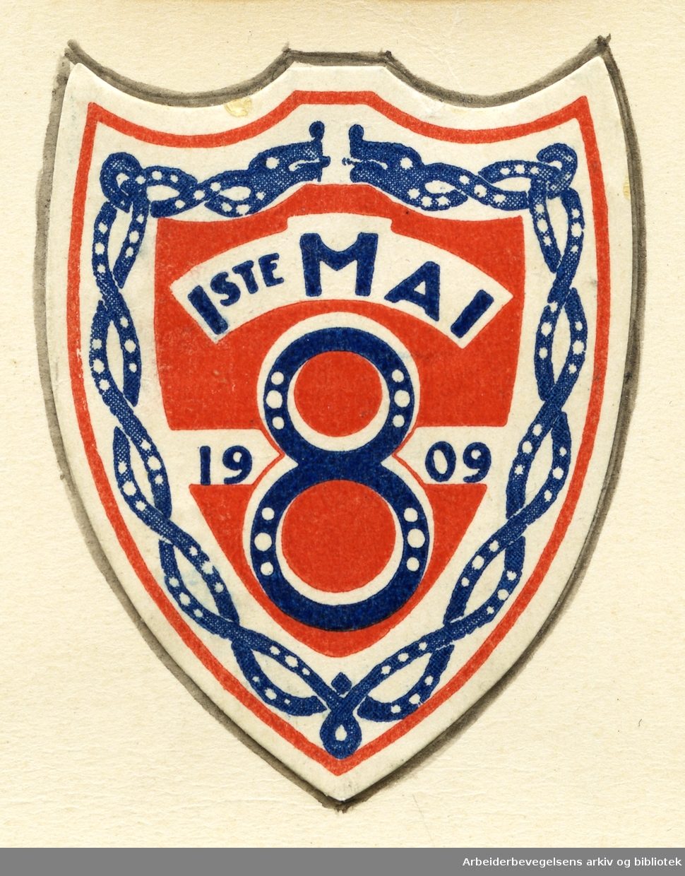 Arbeiderpartiets 1. mai-merke fra 1909