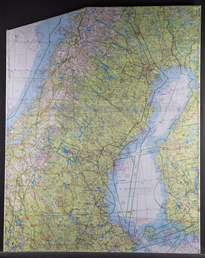 Karta för LFC med sektor för nedre norrlands militärområde.