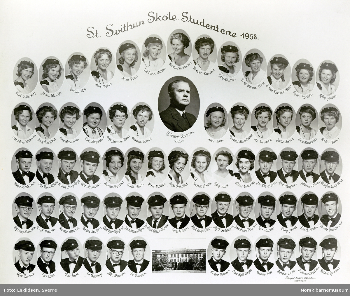 Studentene 1958, St. Svithun Gymnas.