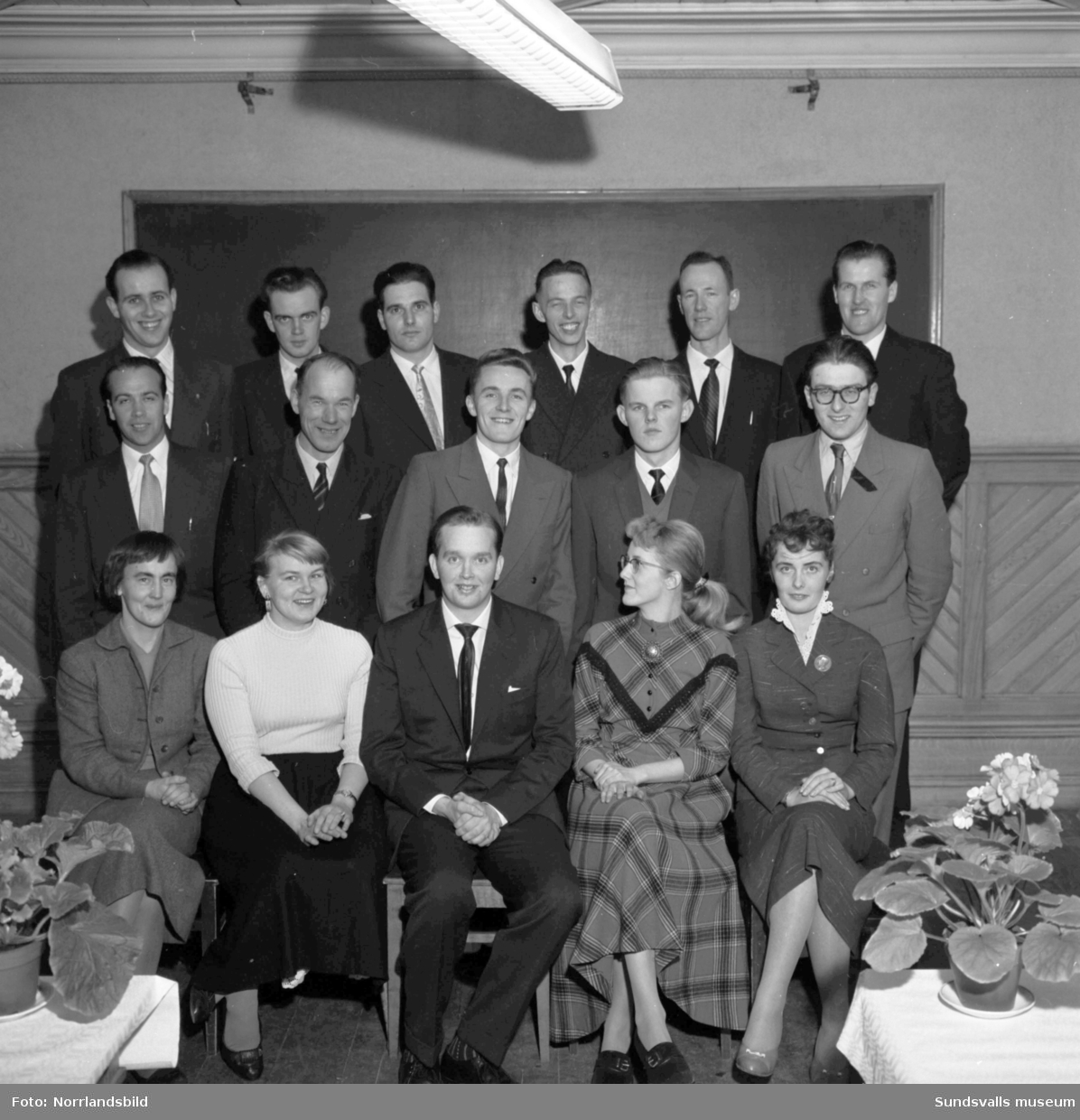 Söråkers trädgårdsskola, gruppbilder 1957.