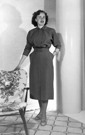 Ella Mabäcker, modell för Magna klädkollektion 1951-1952
