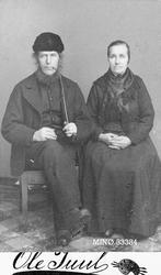 Portrett av eldre ektepar - Bersvend Lilleøien og hustru Joh