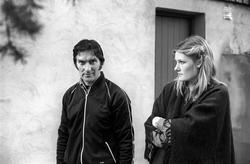 Landskap med person(er).