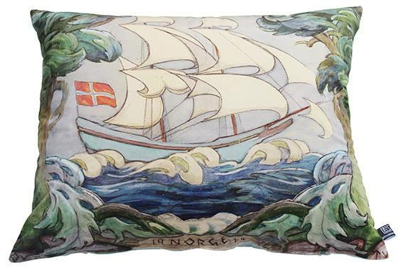 Seilskuten Norge, akvarell av Otto Valstad. Helt nydelig på sommerhytta eller i boligen ved kysten. Putestørrelse 60x50 cm. Kr. 845,- (Foto/Photo)