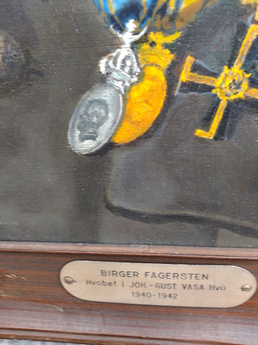 Tavla Birger Fagersten, Hvobef i Joh-Gust Vasa hvo, Stockholm.
1940-1942