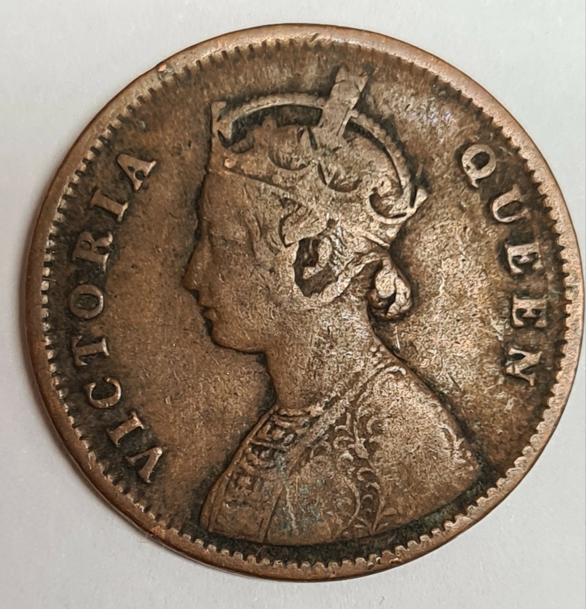 Två mynt från Indien/Storbritanien.
1/4 Anna, 1862
1/4 Anna, 1862
