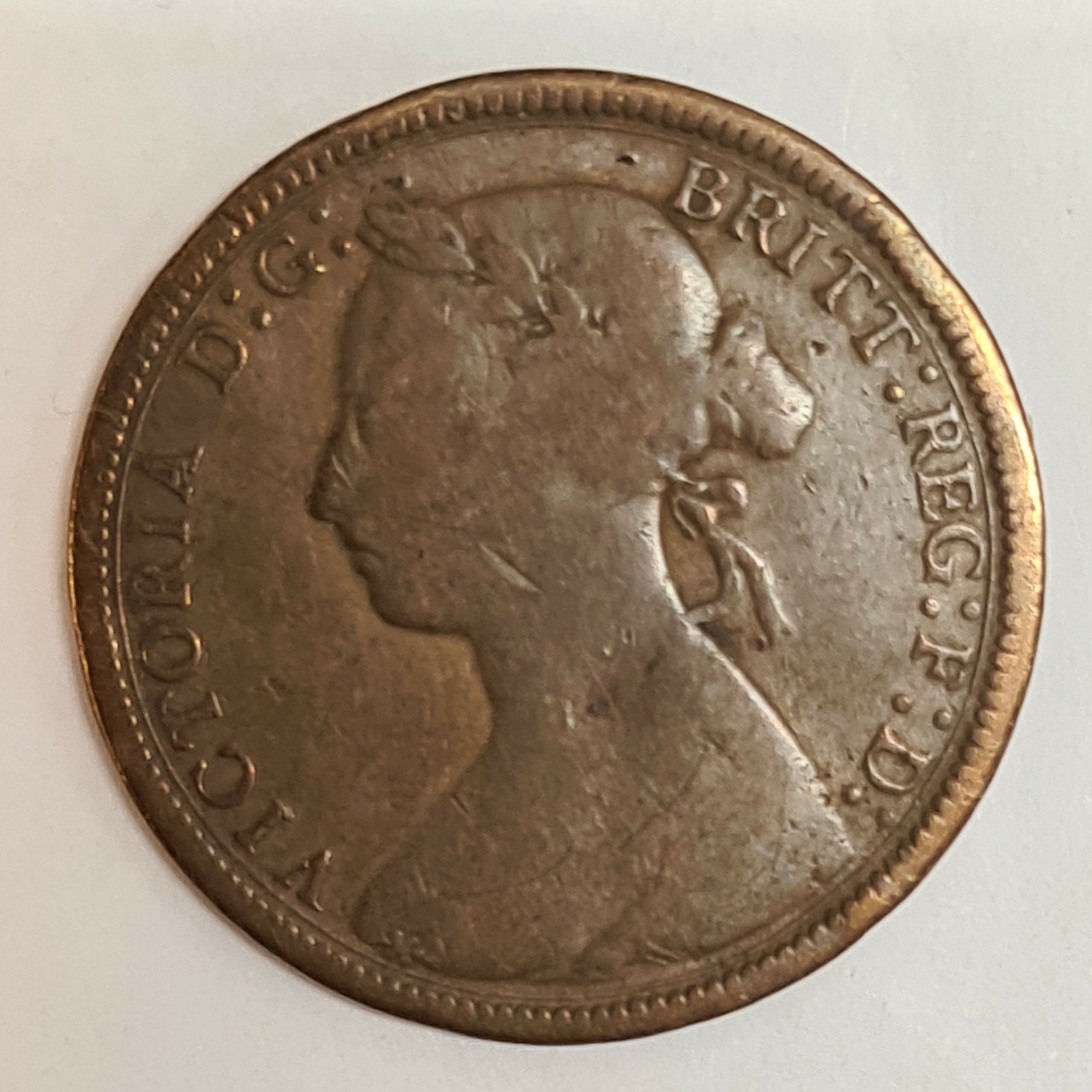 4 mynt från Storbritanien.
½ Penny, 1891
½ Penny, 1888
½ Penny, 1867
½ Penny, 1862